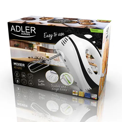 Міксер Adler AD 4205 550W – стильний і ергономічний дизайн